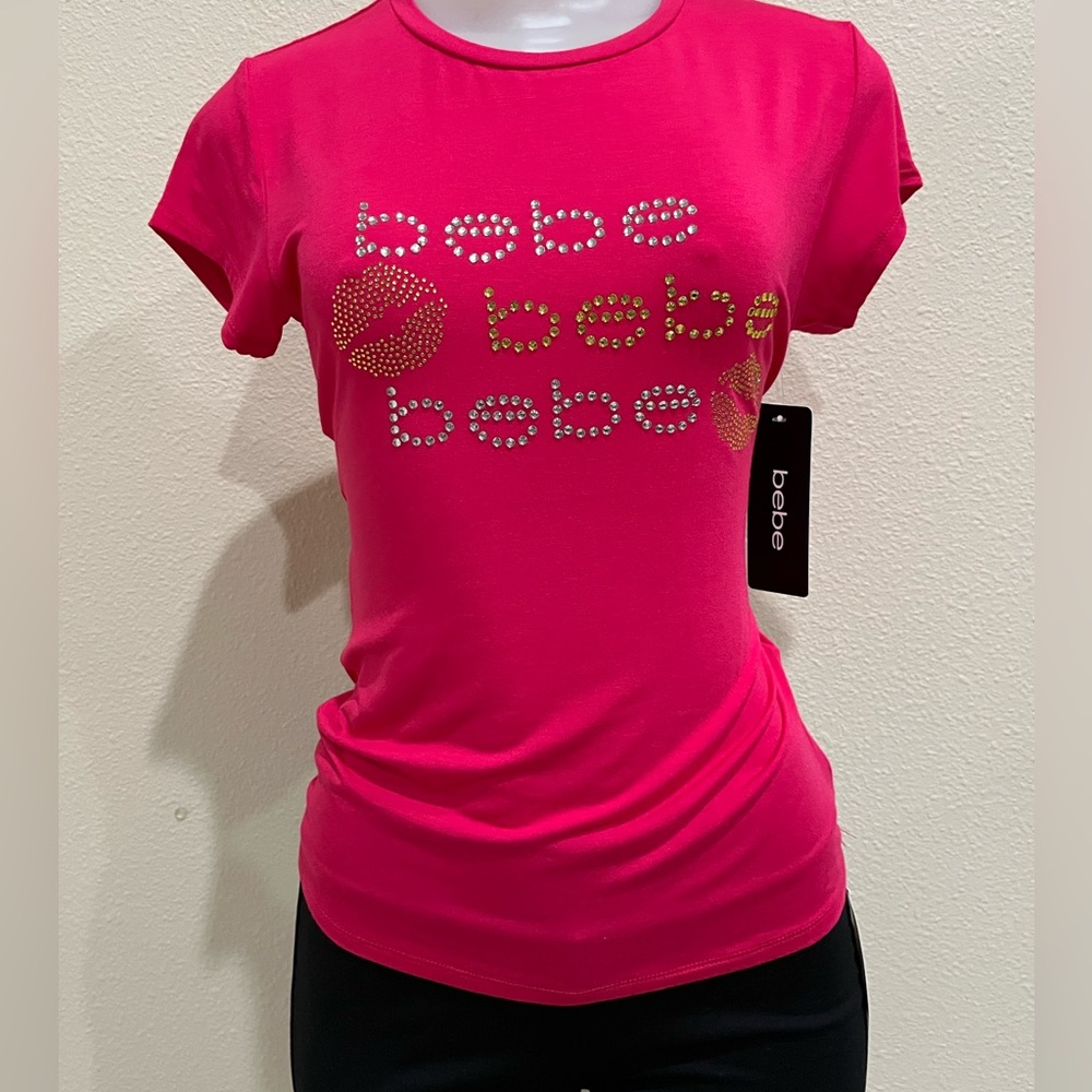 BEBE Women’s Top. Hot pink. New with tags.